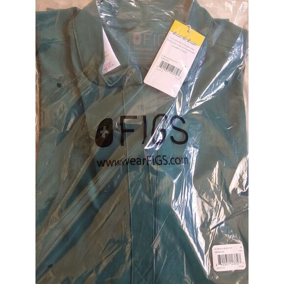 NWT FIGS Rafaela Scrub Top Hunter Green Medium PO 1264 - Picture 3 of 6